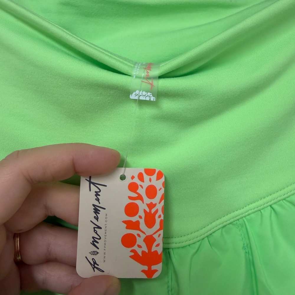 NWT FP Movement Swing Of Things Lime Pleated Skort Athletic M - Picture 12 of 16